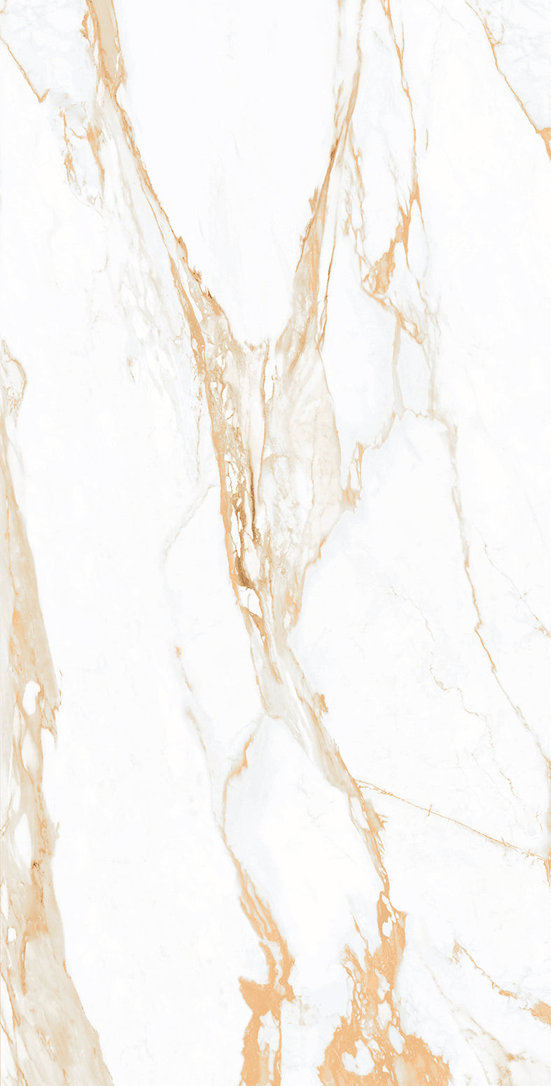 Elegant Gold Marble Porcelain Tiles - Sumptuous Bathroom Indulgence