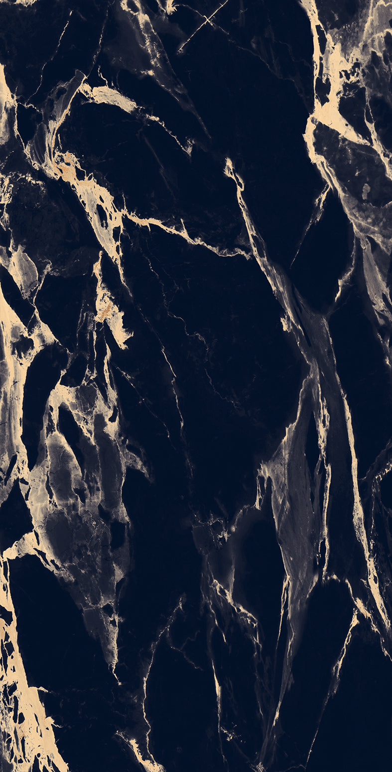 Victorian Black and Gold Marble Porcelain Tiles